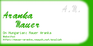 aranka mauer business card